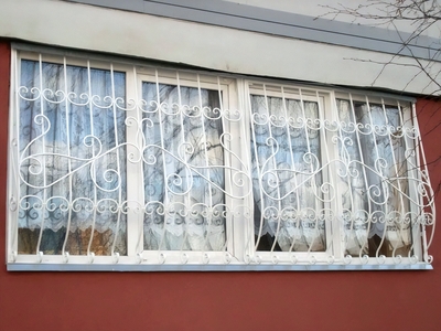 Белая сварная решетка