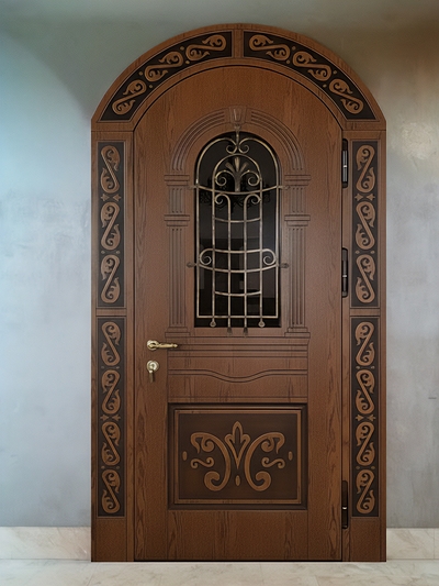 Арочная стальная дверь