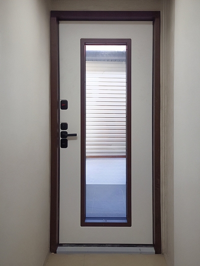 Дверь с большим стеклом