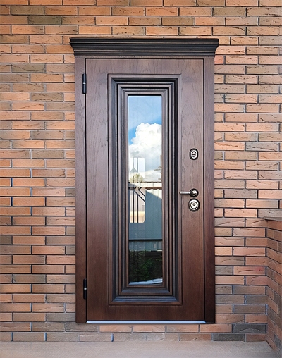 Стальная дверь с остеклением