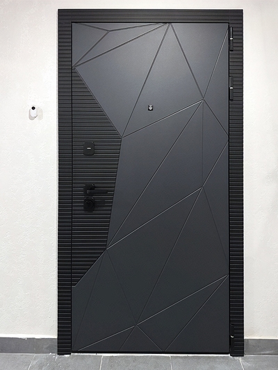 Дверь с серым МДФ