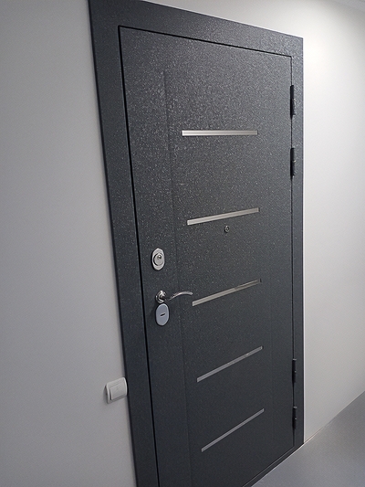 Порошковая дверь с лазерной резкой