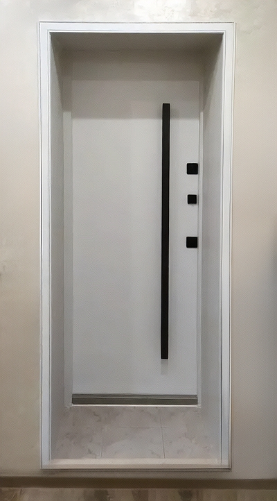 Дверь с бугельными ручками