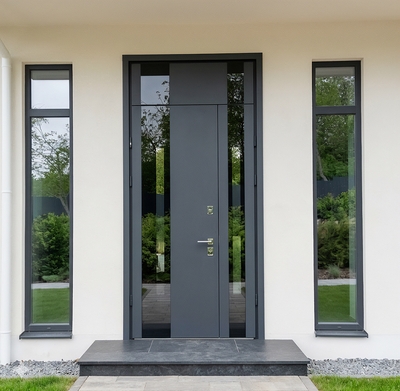 Остекленная нестандартная дверь