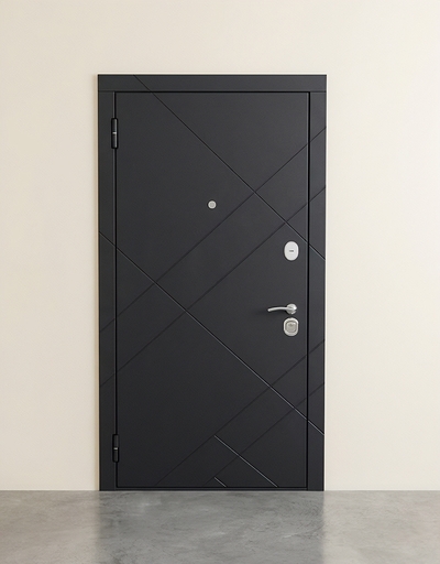 Дверь черного цвета