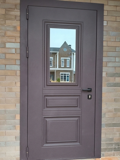 Порошковая дверь со стеклом