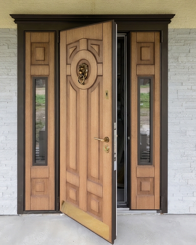 Парадная коттеджная дверь