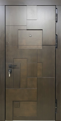 Металлическая дверь с наборными панелями МДФ со шпоновым покрытием Металлическая дверь с наборными панелями МДФ со шпоновым покрытием