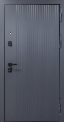 Входная дверь для квартиры с панелями МДФ с эмалевым покрытием цвета антрацит Входная дверь для квартиры с панелями МДФ с эмалевым покрытием цвета антрацит