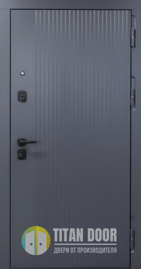 Входная дверь для квартиры с панелями МДФ с эмалевым покрытием цвета антрацит Входная дверь для квартиры с панелями МДФ с эмалевым покрытием цвета антрацит