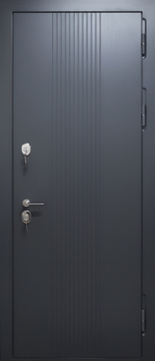 Стальная дверь с окрашенными панелями МДФ антрацит Стальная дверь с окрашенными панелями МДФ антрацит