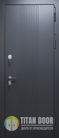 Стальная дверь с окрашенными панелями МДФ антрацит Стальная дверь с окрашенными панелями МДФ антрацит