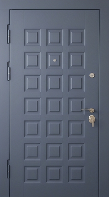 Металлическая квартирная дверь с окрашенными накладками МДФ антрацит