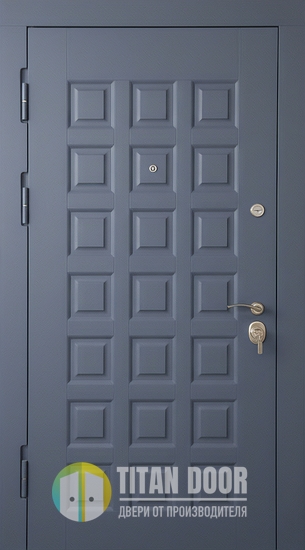 Металлическая квартирная дверь с окрашенными накладками МДФ антрацит