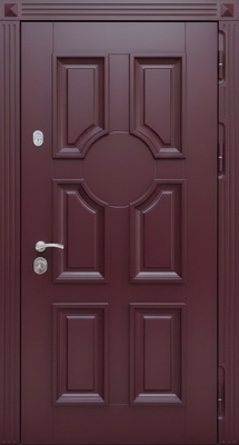 Стальная термодверь с панелями МДФ с багетом и покраской по RAL