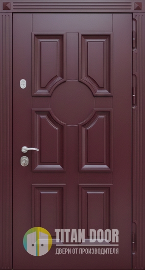 Стальная термодверь с панелями МДФ с багетом и покраской по RAL