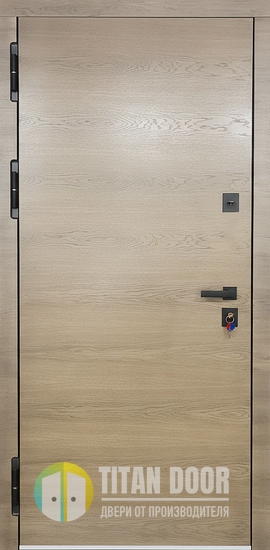 Металлическая квартирная дверь с гладкими панелями МДФ