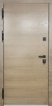 Металлическая квартирная дверь с гладкими панелями МДФ