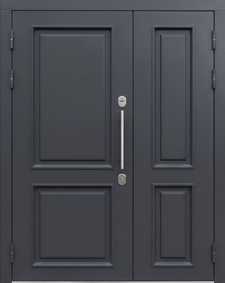 Полуторастворчатая утепленная термодверь с металлофиленкой и порошковым напылением графит