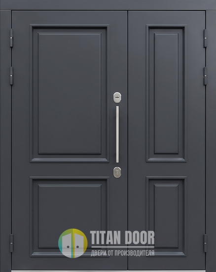 Полуторастворчатая утепленная термодверь с металлофиленкой и порошковым напылением графит Полуторастворчатая утепленная термодверь с металлофиленкой и порошковым напылением графит