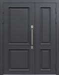 Полуторастворчатая утепленная термодверь с металлофиленкой и порошковым напылением графит