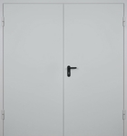 Двупольная глухая противопожарная дверь ДПМ-02 EI-60 RAL 7035 (серая)