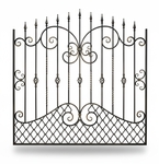 Металлическая кованая решетка для окна с патиной