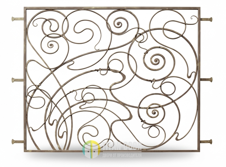 Стальная кованая решетка на окно частного дома