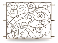 Стальная кованая решетка на окно частного дома