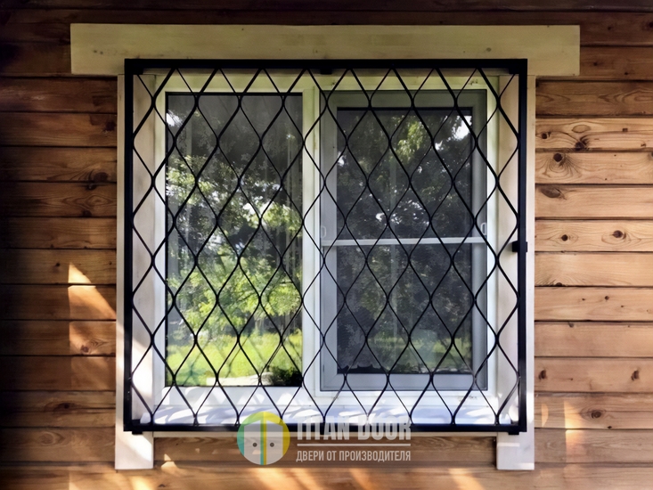 Решетка сварного типа на окно дачного дома Решетка сварного типа на окно дачного дома