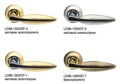 Ручка раздельная Lacerta LD58-1SG/CP-1